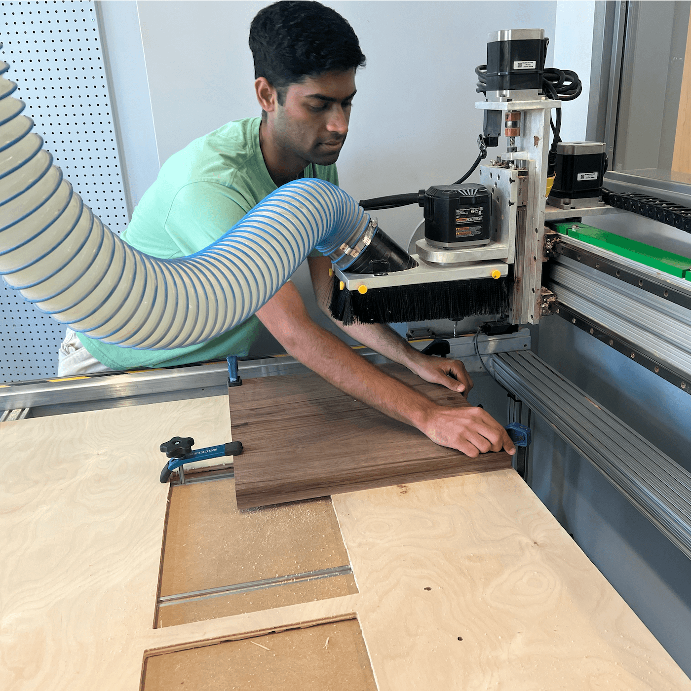 Space Chess board CNC routing process 1