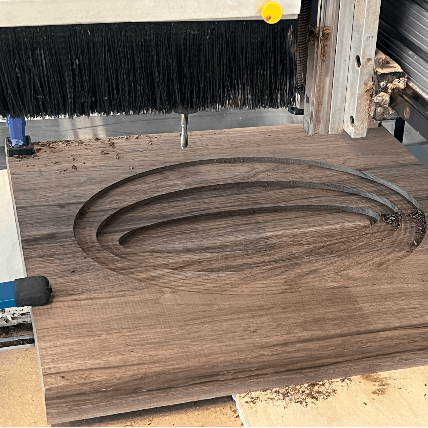 Space Chess board CNC routing process 2