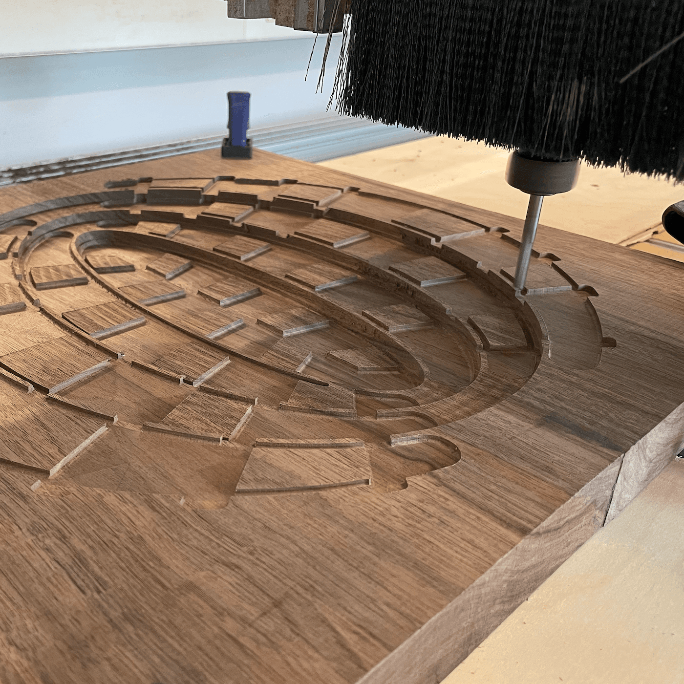 Space Chess board CNC routing process 3