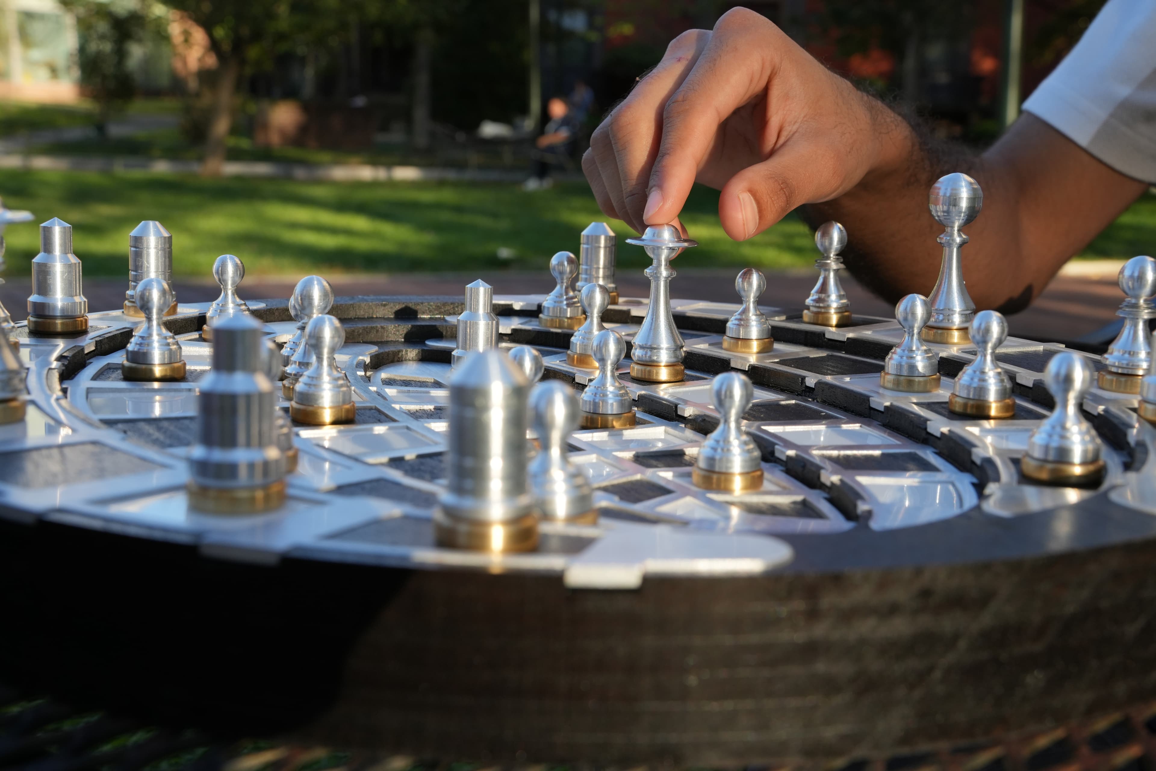 Space Chess — machined chess set
