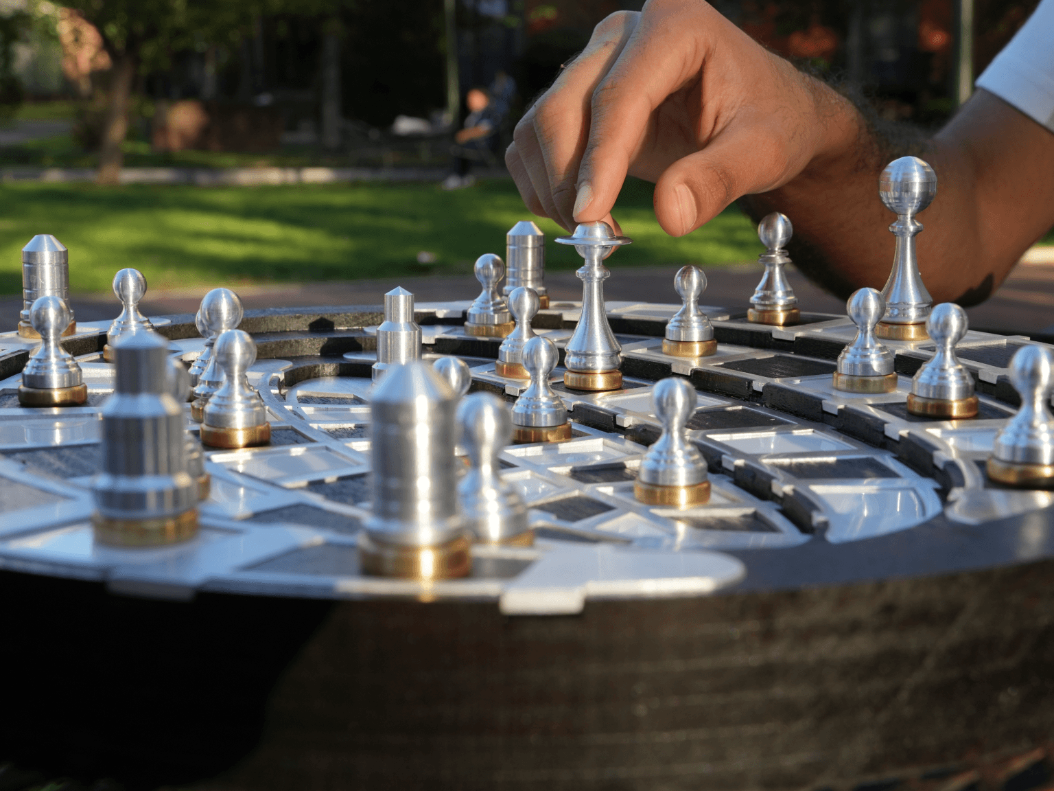 Space Chess — machined chess set