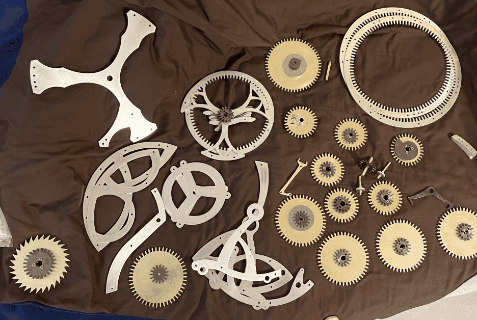 Fabricated clock gear parts